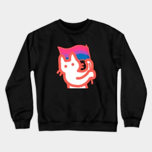 owie waving the bisexual flag Crewneck Sweatshirt